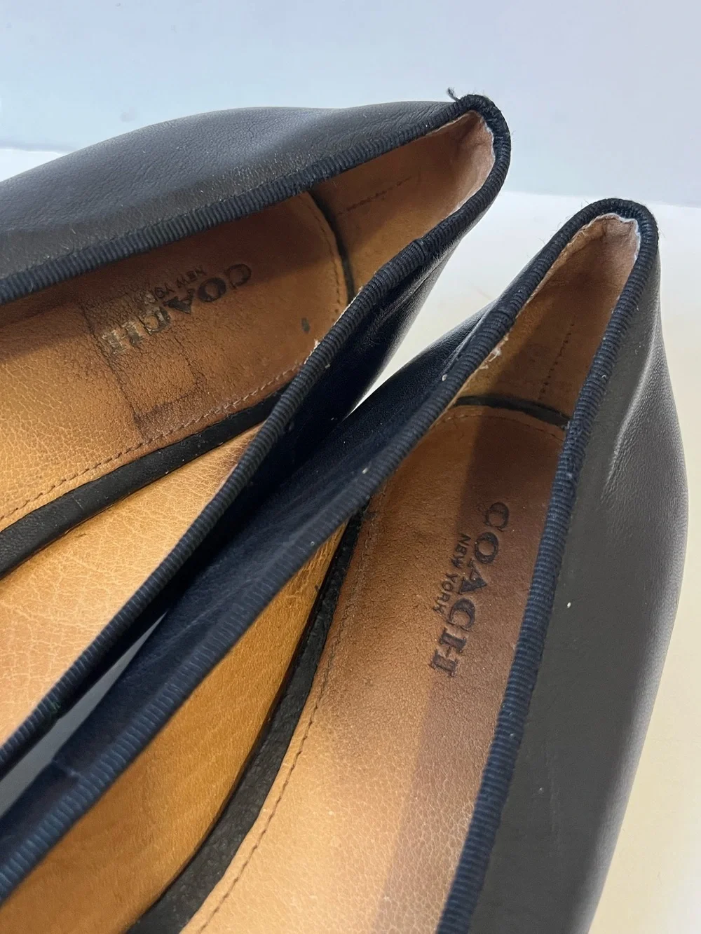 Coach black leather